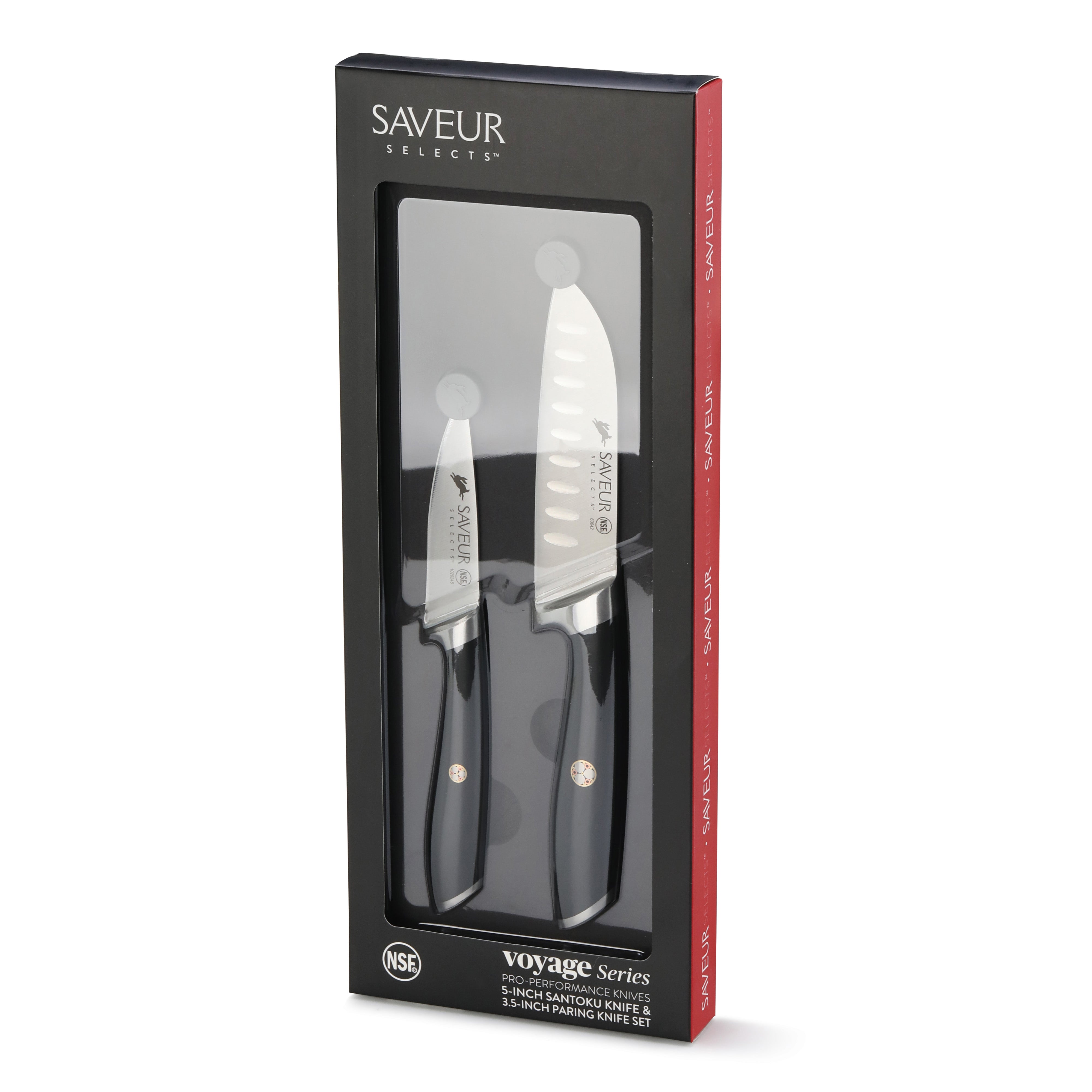 Saveur Selects 2-Piece Santoku and Paring Knife Set, Forged German Steel, 1026276