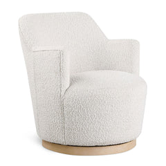 Clarita Boucle Fabric Swivel Accent Chair