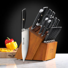 L & L1 Series 17-Piece Knife Set, Forged German Steel