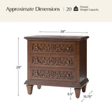 Colombo 3-Drawer Nightstand with Built-In Outlets(Optional Types)