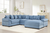 DESEO 196" Sectional Sofa with Ottoman