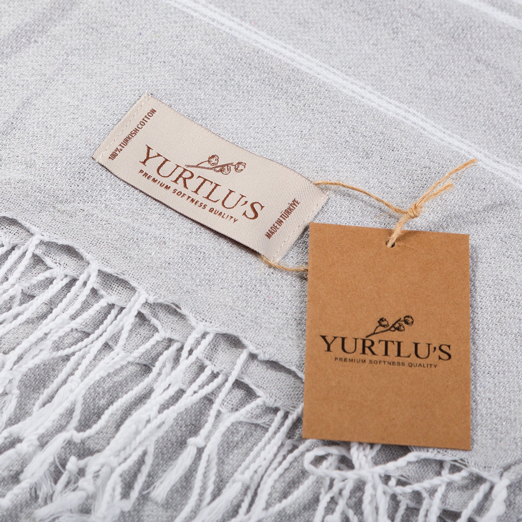 YURTLU’S Minimalist Series Premium Turkish Towel – Gray