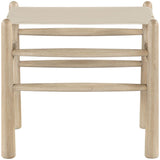 Santos - Faux Leather Upholstered Bench - Natural Frame