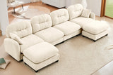 MOLLY 140" 4 Seater Sofa with 2 Ottomans