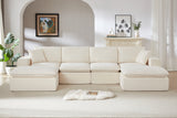 ZORVA 137" 4-Seater Sofa with 2 Ottomans