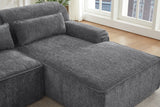 ZELAR 102" Chenille Right Chaise Sofa