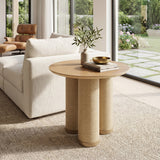Drift Round Coffee Table Walnut Set