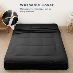 MAXYOYO 8" Futon Mattress, Super Thick Square Quilting Japanese Futon Bed, Black