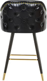 Barbosa Faux Leather Contemporary Counter/Bar Stool Set - Stylish Design with Gold Accents
