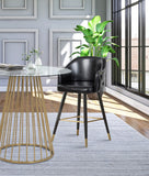 Barbosa Faux Leather Contemporary Counter/Bar Stool Set - Stylish Design with Gold Accents