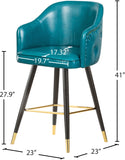 Barbosa Faux Leather Contemporary Counter/Bar Stool Set - Stylish Design with Gold Accents