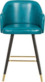 Barbosa Faux Leather Contemporary Counter/Bar Stool Set - Stylish Design with Gold Accents