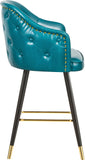 Barbosa Faux Leather Contemporary Counter/Bar Stool Set - Stylish Design with Gold Accents