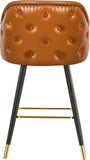 Barbosa Faux Leather Contemporary Counter/Bar Stool Set - Stylish Design with Gold Accents