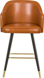 Barbosa Faux Leather Contemporary Counter/Bar Stool Set - Stylish Design with Gold Accents