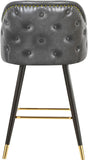 Barbosa Faux Leather Contemporary Counter/Bar Stool Set - Stylish Design with Gold Accents