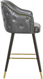Barbosa Faux Leather Contemporary Counter/Bar Stool Set - Stylish Design with Gold Accents