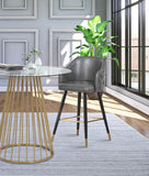 Barbosa Faux Leather Contemporary Counter/Bar Stool Set - Stylish Design with Gold Accents