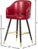 Barbosa Faux Leather Contemporary Counter/Bar Stool Set - Stylish Design with Gold Accents