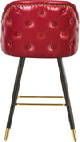 Barbosa Faux Leather Contemporary Counter/Bar Stool Set - Stylish Design with Gold Accents