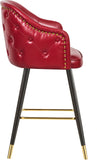 Barbosa Faux Leather Contemporary Counter/Bar Stool Set - Stylish Design with Gold Accents