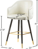 Barbosa Faux Leather Contemporary Counter/Bar Stool Set - Stylish Design with Gold Accents