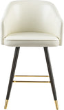 Barbosa Faux Leather Contemporary Counter/Bar Stool Set - Stylish Design with Gold Accents