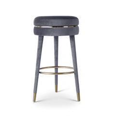 Coral Velvet Swivel Bar Stool