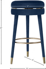 Coral Velvet Swivel Bar Stool