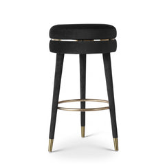 Coral Velvet Swivel Bar Stool