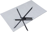 Xander Contemporary Dining Table with Elegant Tempered Glass Top and Stunning Metal Base Design