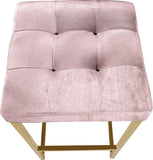 Nicola Velvet Contemporary Stool Set of 2 - Elegant Design with Tufted Cushion for Ultimate Comfort
