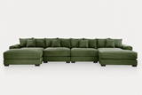 DESEO 170" 4-Seater Sofa with 2 Ottomans
