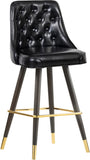 Portnoy Elegant Faux Leather Counter/Bar Stool Set with Button Tufting and Gold Accents, 2-Pack
