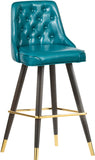 Portnoy Elegant Faux Leather Counter/Bar Stool Set with Button Tufting and Gold Accents, 2-Pack