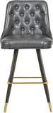 Portnoy Elegant Faux Leather Counter/Bar Stool Set with Button Tufting and Gold Accents, 2-Pack