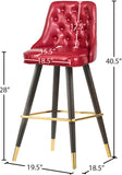 Portnoy Elegant Faux Leather Counter/Bar Stool Set with Button Tufting and Gold Accents, 2-Pack