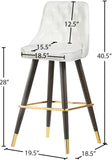 Portnoy Elegant Faux Leather Counter/Bar Stool Set with Button Tufting and Gold Accents, 2-Pack