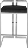 Ezra Velvet Counter Stool Set of 2 - Modern Design with Chrome Base for Stylish Home Bar Decor