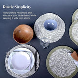 Melange Green & White Braided Cotton Placemat set of 6