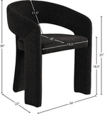 Rendition Fabric Dining Chair - Contemporary Curved Design for Modern Homes and Elegant Spaces
