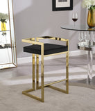 Ezra Velvet Counter Stool Set of 2 - Modern Design with Chrome Base for Stylish Home Bar Decor