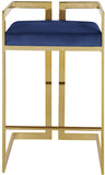 Ezra Velvet Counter Stool Set of 2 - Modern Design with Chrome Base for Stylish Home Bar Decor