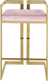 Ezra Velvet Counter Stool Set of 2 - Modern Design with Chrome Base for Stylish Home Bar Decor