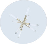 Mercury Acrylic Gold Pedestal Dining Table with Clear Tempered Glass Top for Modern Living Spaces