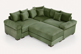 DESEO 158" Sectional Sofa with Ottoman