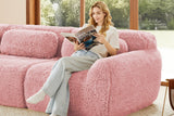 MELLOW 80" Loveseat with 2 Ottomans