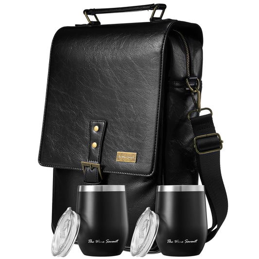 3 Bottle Wine Tote Bag with Tumblers and Opener