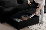 PERTH 157" 4-Seater Sofa with 1 Ottoman
