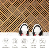 Geometric Coir Welcome Doormat – Non-Slip Indoor/Outdoor Rug